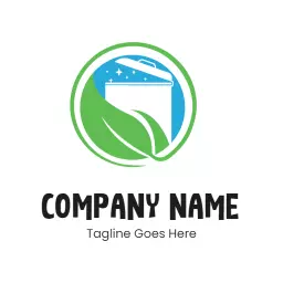 Eco-Friendly Green Junk Removal Service with Clean Design Logo Template