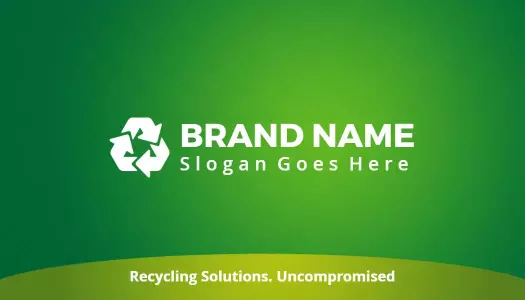 Eco-Friendly Green Recycling Solutions Business Card Template