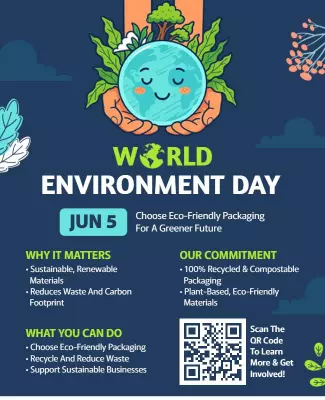 Eco-Friendly Green World Environment Day Awareness Poster Template
