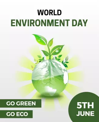 Eco-Friendly Green World Environment Day Celebration Poster Template