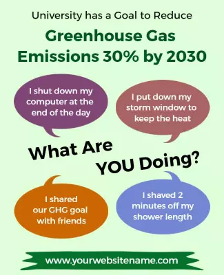 Eco-Friendly Greenhouse Gas Reduction Awareness Poster Template