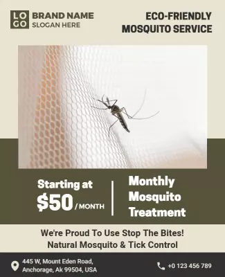 Eco Friendly Mosquito Service Promotion Flyer Template