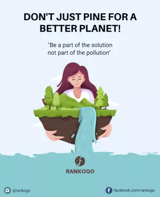 Eco-Friendly Nature Conservation Awareness Poster Template