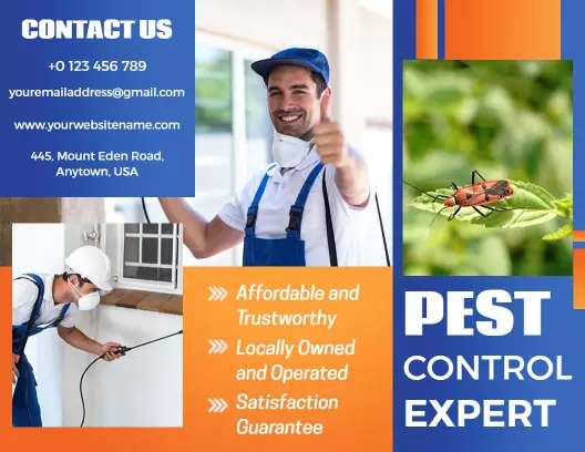 Eco-Friendly Pest Control Services and Solutions Brochure Template