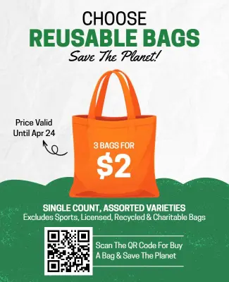 Eco-Friendly Reusable Bag Promotion Flyer Template