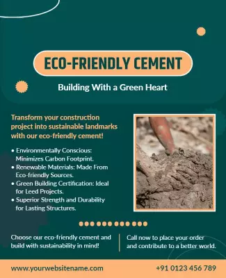 Eco-Friendly Sustainable Building Promotion Poster Template