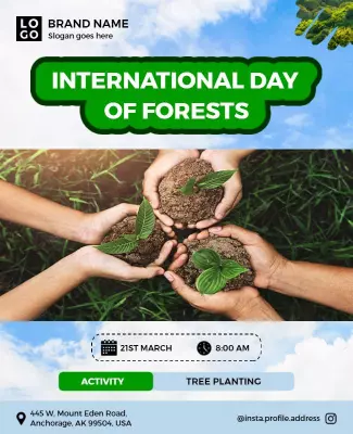 Eco-Friendly Tree Planting Event for International Day Poster Template