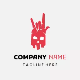 Edgy Red Rock Icon Representing Music and Culture Logo Template