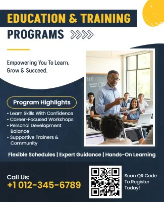 Education and Training Programs Promotional Flyer Template