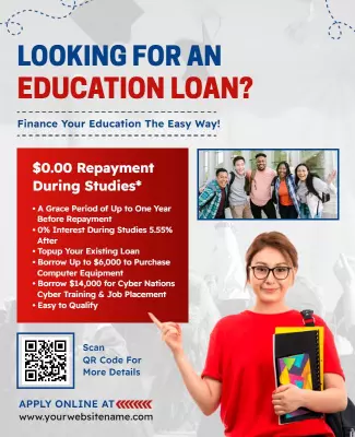 Education Loan Advertisement Flyer Template