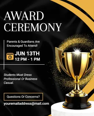 Educational Award Ceremony Invitation Poster Template
