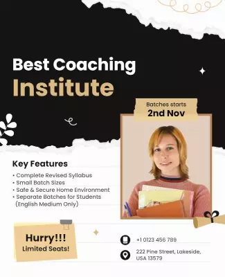 Educational Coaching Institute Promotion Flyer Template
