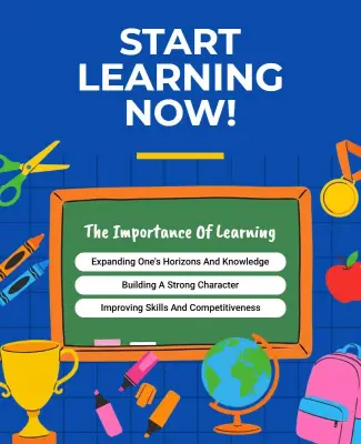 Educational Development and Skills Improvement Poster Template