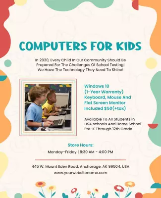 Educational Technology Sale for Kids Flyer Template