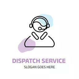 Effective Dispatcher Service with Professional Headset Logo Template