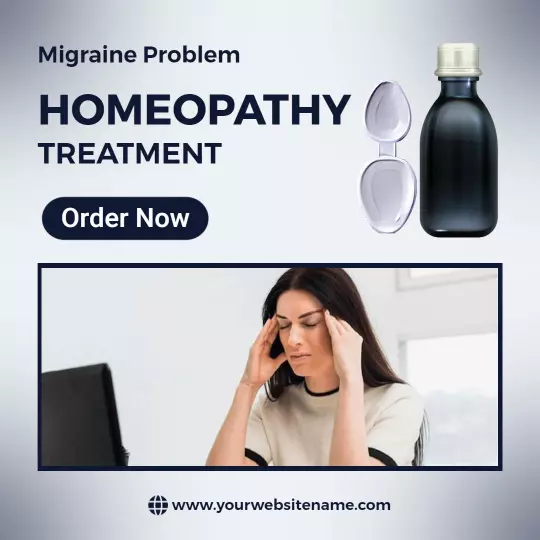 Effective Homeopathy Treatment for Migraine Relief Ad Template
