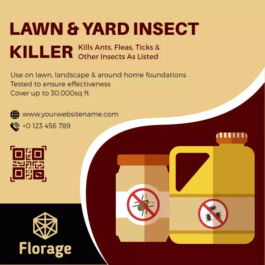 Effective Lawn and Yard Insect Killer for Gardening Solutions Ad Template