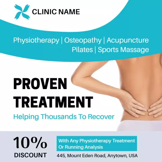 Effective Physiotherapy and Recovery Treatment Promotion Ad Template