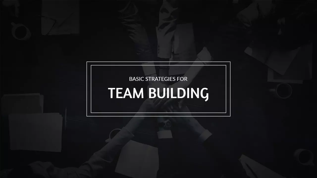 Effective Team Building Strategies on Dark Background YouTube Banner Template