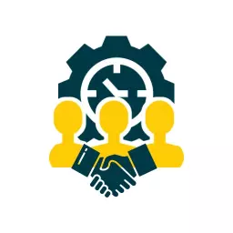 Effective Teamwork and Time Management Strategy Logo Template