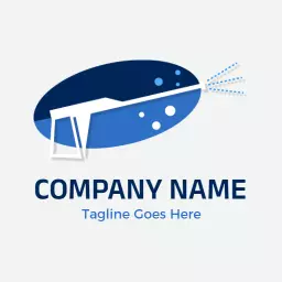 Efficient Blue Pressure Washing Services Delivering Clean Surfaces Logo Template