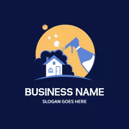 Efficient Cleaning Service for a Spotless Home Environment Logo Template
