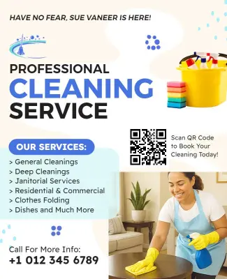 Efficient Household Cleaning Services Flyer Template