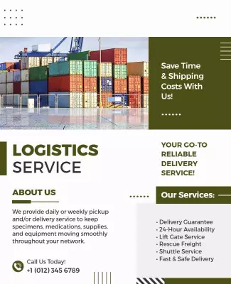 Efficient Shipping and Logistics Service Flyer Template
