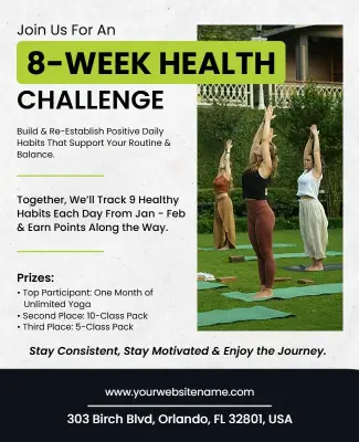 Eight Week Health Challenge Flyer Template