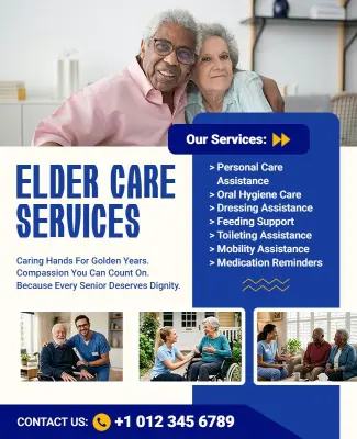 Elder Care Services Flyer Template