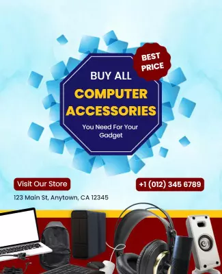 Electronics Store Computer Accessories Sale Flyer Template