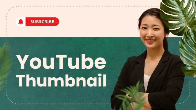 Elegant Abstract Green Background YouTube Thumbnail Template
