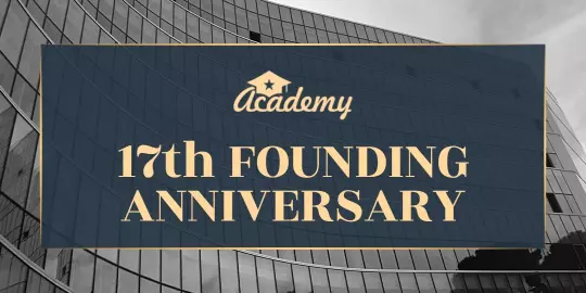 Elegant Academy 17th Founding Anniversary Tarpaulin Banner Template