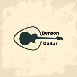 Elegant Acoustic Guitar Design Emphasizing Music Passion Logo Template