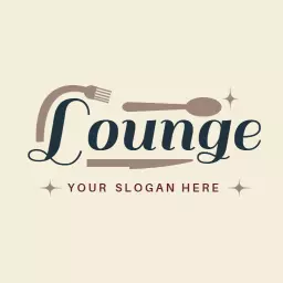 Elegant and Cozy Dining Experience at the Lounge Logo Template