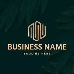 Elegant and Modern Business Design with Gold Accents Logo Template