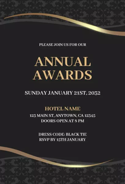Elegant Annual Awards Ceremony Celebration Invitation Template