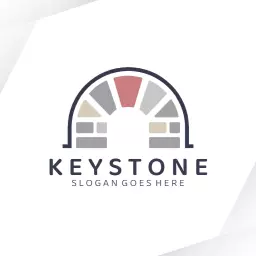 Elegant Architectural Design Featuring Keystone Structure Logo Template