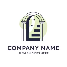 Elegant Archway Design Symbolizing Heaven and Serenity Logo Template