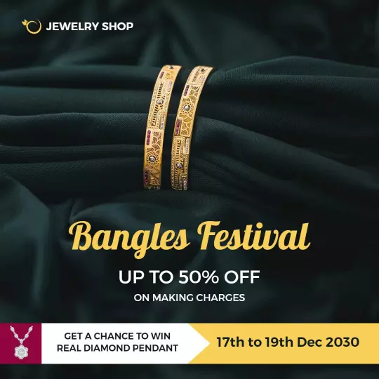 Elegant Bangles Festival with 50% Off Promotion Ad Template