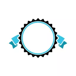 Elegant Black and Blue Award Design Featuring Blank Circle Logo Template