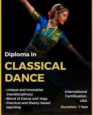 Elegant Black and Gold Classical Dance Diploma Poster Template
