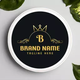 Elegant Black and Gold Design for Your Mockup Logo Template