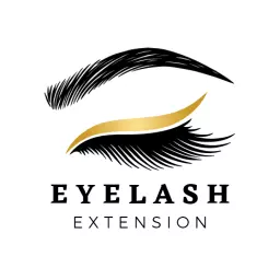 Elegant Black and Gold Design Representing Eyelash Extensions Logo Template
