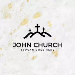 Elegant Black and Gold Design Symbolizing Faith and Community Logo Template