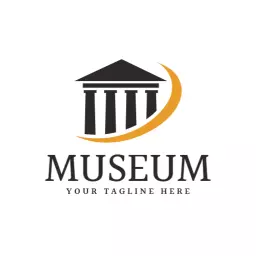 Elegant Black and Gold Sacred Architecture Museum Logo Template