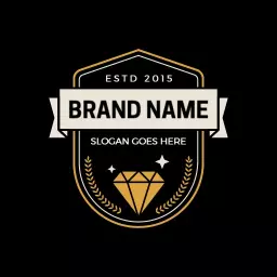Elegant Black and Gold Vintage Badge Design Logo Template