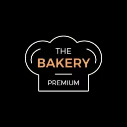 Elegant Black and Orange Chef Hat Design for Bakery Logo Template