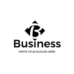 Elegant Black and White Business Logo Design for Success Logo Template