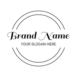 Elegant Black and White Circular Design for Brand Identity Logo Template